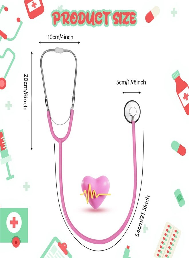 ERDOGLY Kids Stethoscope, Real Working Nursing Stethoscope for Kids, Play Doctor Toy for Toddler, Boys Girls Doctor Nurse Cosplay Costume Accessories, Pink - Image 2